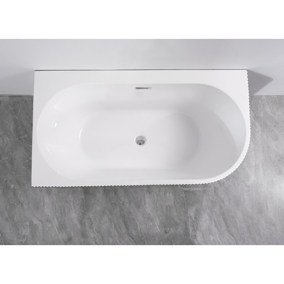 Ванна акриловая Azario Lago Blanco Black 170x75 см AZ-6724-1CLB 17075 (в комплекте с сифоном и металлической рамой) белый глянец/чёрный матовый - фото 13