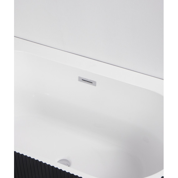 Ванна акриловая Azario Lago Blanco Black 170x75 см AZ-6724-1CLB 17075 (в комплекте с сифоном и металлической рамой) белый глянец/чёрный матовый - фото 14