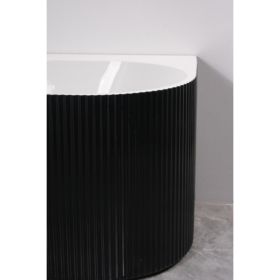 Ванна акриловая Azario Lago Blanco Black 170x75 см AZ-6724-1CLB 17075 (в комплекте с сифоном и металлической рамой) белый глянец/чёрный матовый - фото 7