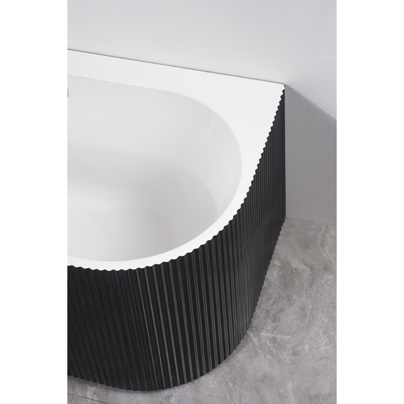 Ванна акриловая Azario Lago Blanco Black 170x75 см AZ-6724-1CLB 17075 (в комплекте с сифоном и металлической рамой) белый глянец/чёрный матовый - фото 9