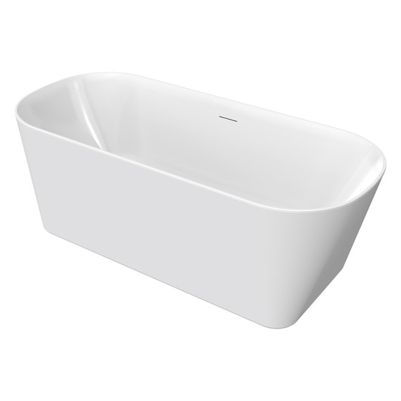 Ванна отдельностоящая Azario Creo Ceramique Crisp 150x75 см AZ-8692-1.5, в комплекте с сифоном и металлической рамой - фото 