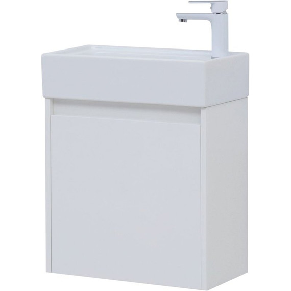 Тумба подвесная с раковиной Aquanet Nova Lite 50 см 00298853, белый глянец - фото 3