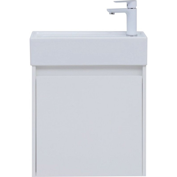 Тумба подвесная с раковиной Aquanet Nova Lite 50 см 00298853, белый глянец - фото 