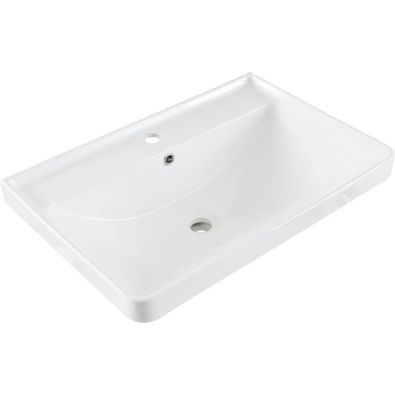 Тумба подвесная с раковиной Aquanet Вега 70 см 00308333, белый - фото 2