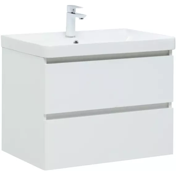 Тумба подвесная с раковиной Aquanet Вега 70 см 00308333, белый - фото 