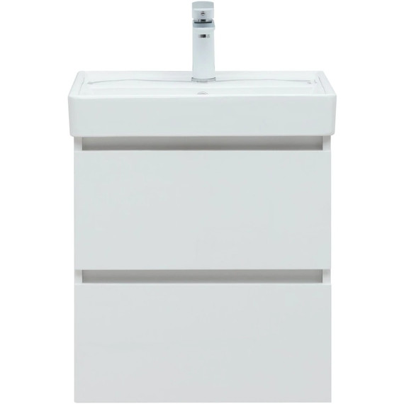 Тумба подвесная с раковиной Aquanet Вега 70 см 00308333, белый - фото 4