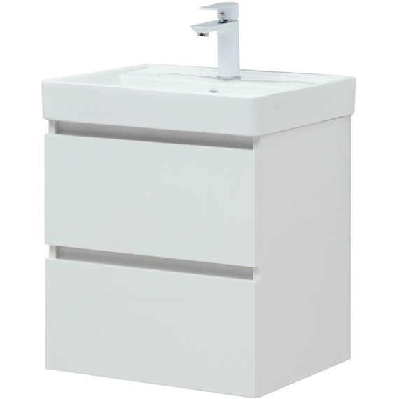 Тумба подвесная с раковиной Aquanet Вега 70 см 00308333, белый - фото 5