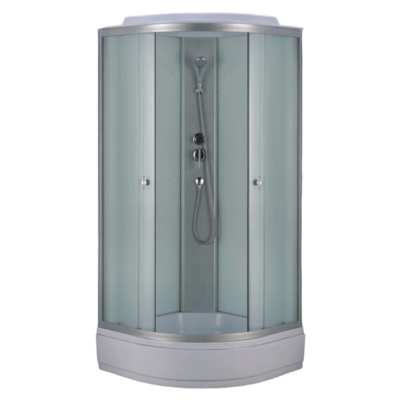 Душевая кабина Loranto 90x90 см CS-985TM/W-90, хром/матовое - фото 