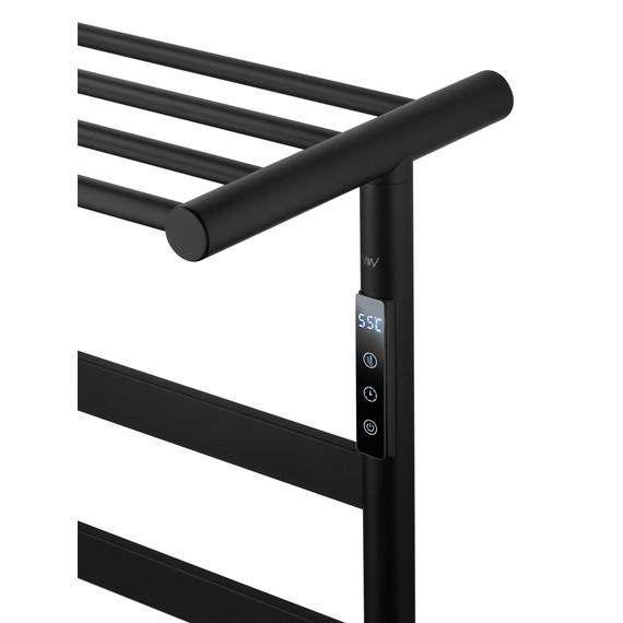 Полотенцесушитель электрический Wonzon & Woghand Essen с полкой П7 548x774 мм WW-A403-MB, чёрный - фото 4