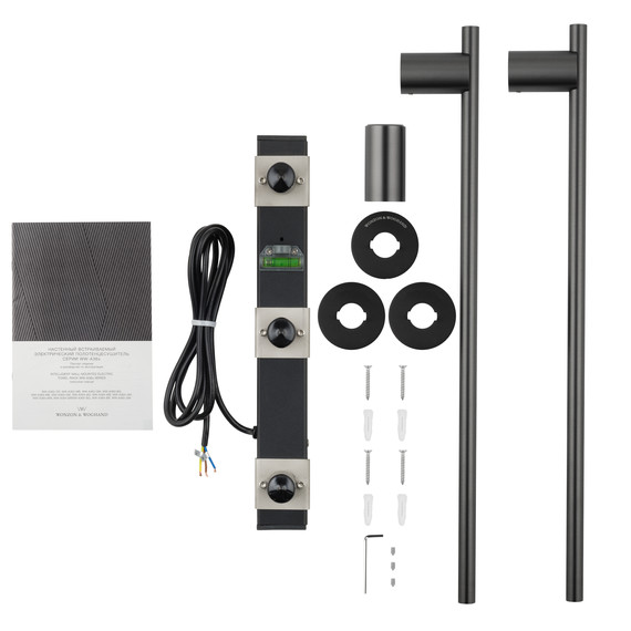 Полотенцесушитель электрический Wonzon & Woghand Dortmund П2 586x390 мм WW-A362-MB, чёрный - фото 5