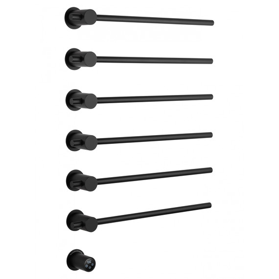 Полотенцесушитель электрический Wonzon & Woghand Baden П6 550x785 мм WW-AL366-MB, чёрный - фото 