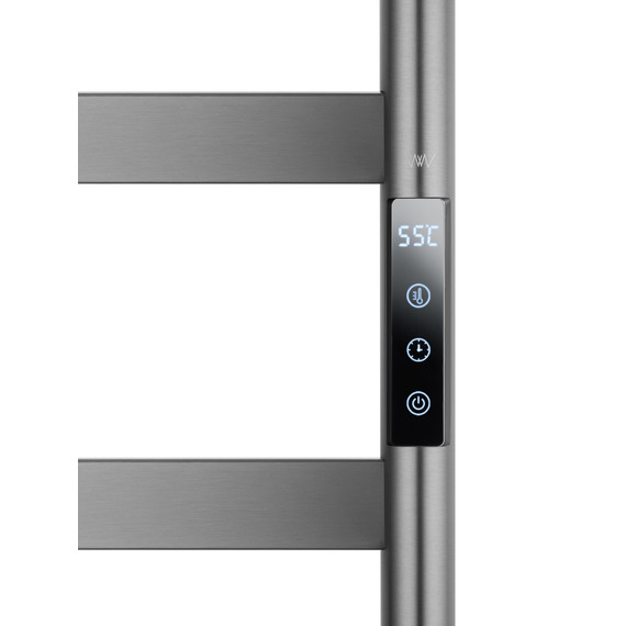 Полотенцесушитель электрический Wonzon & Woghand Düsseldorf П11 450x1620 мм WW-A204-GM, темный графит - фото 4