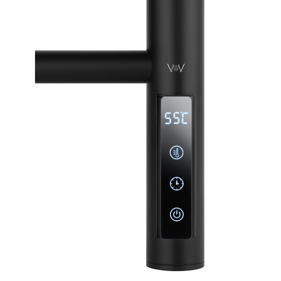 Полотенцесушитель электрический Wonzon & Woghand Bonn П9 218x800 мм WW-AL4092-MB, чёрный - фото 3