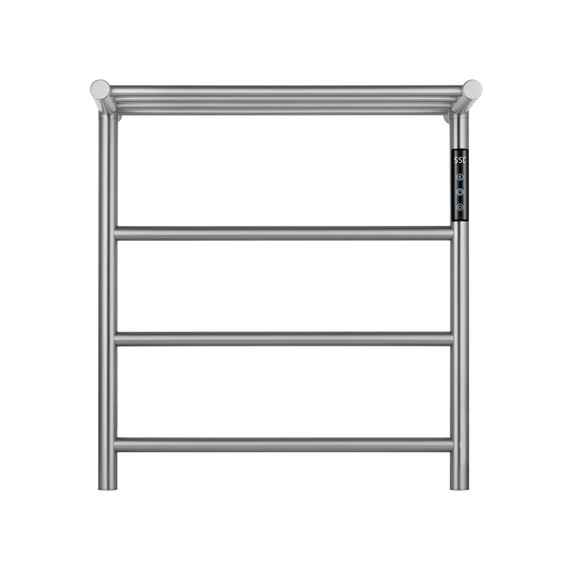 Полотенцесушитель электрический Wonzon & Woghand Bonn с полкой П4 450x499,5 мм WW-AL402-BR, никель - фото 2