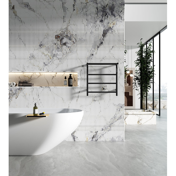 Полотенцесушитель электрический Wonzon & Woghand Bonn с полкой П4 450x499,5 мм WW-AL402-MB, чёрный - фото 2