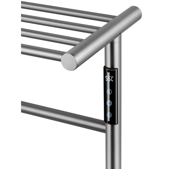 Полотенцесушитель электрический Wonzon & Woghand Bonn с полкой П4 450x499,5 мм WW-AL402-BR, никель - фото 3