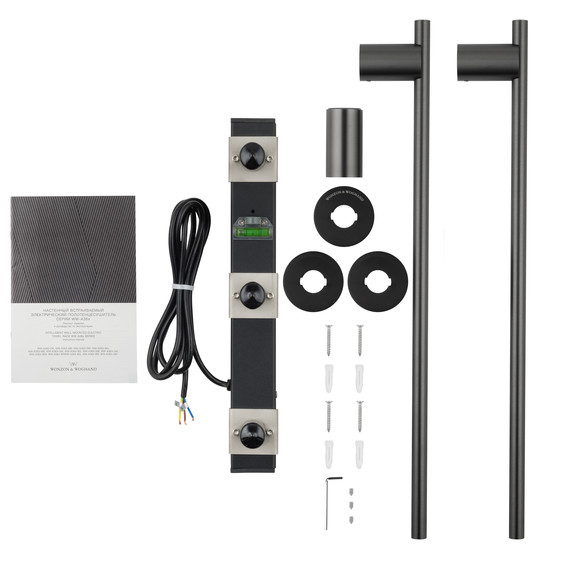 Полотенцесушитель электрический Wonzon & Woghand Dortmund П2 585x380 мм WW-A362-GM, темный графит - фото 5