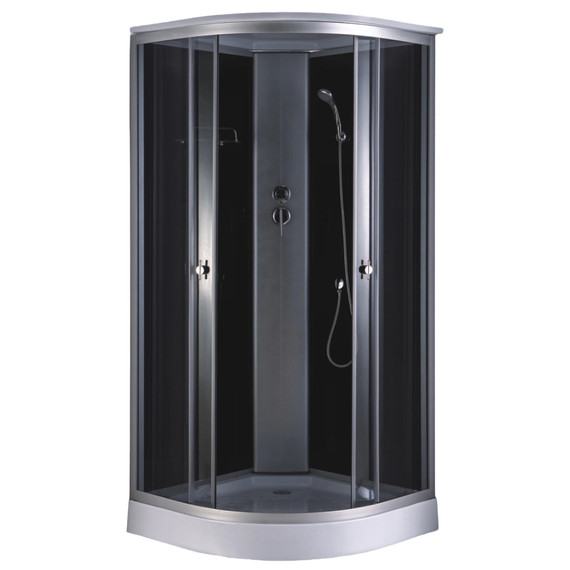 Душевая кабина Loranto 100x100 см CS-881EA13TM/B-100, хром/тонированное - фото 