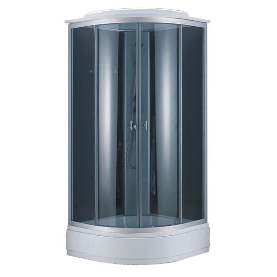 Душевая кабина Loranto 100x100 см CS-881EA26TM/B-100, хром/тонированное - фото 