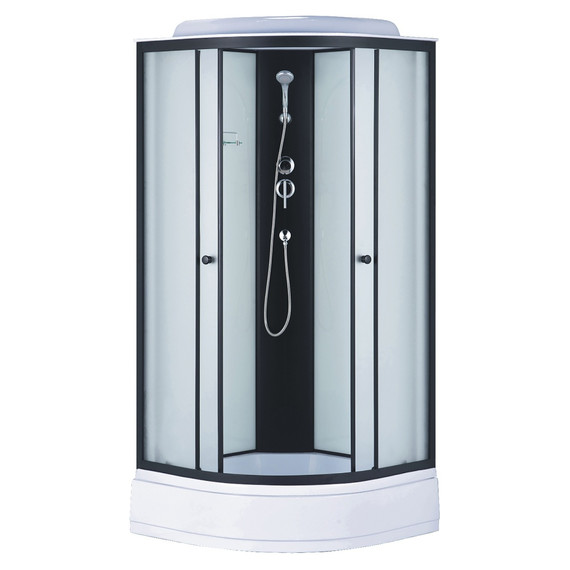 Душевая кабина Loranto 100x100 см CS-881EC26TM/W-100, чёрный/матовое - фото 