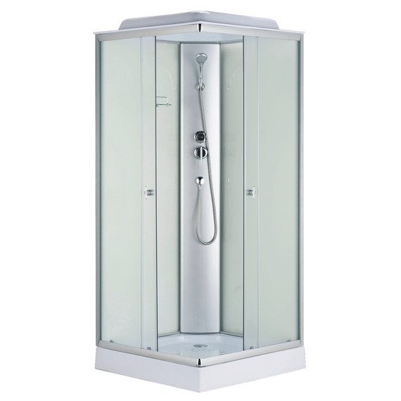 Душевая кабина Loranto 100х100 см CS-992EATM/W-100, хром/матовое - фото 