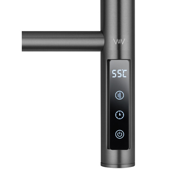 Полотенцесушитель электрический Wonzon & Woghand Bonn П9 218x800 мм WW-AL4092-GM, темный графит - фото 4