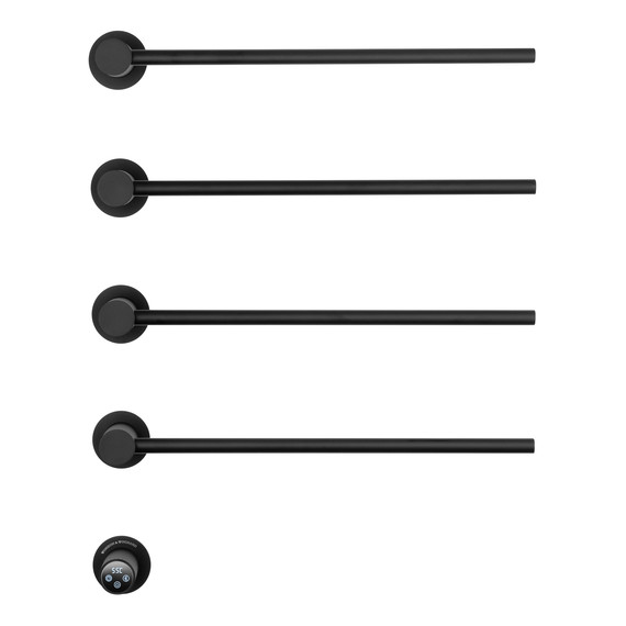 Полотенцесушитель электрический Wonzon & Woghand München П4 522x610 мм WW-A354-MB, чёрный - фото 2