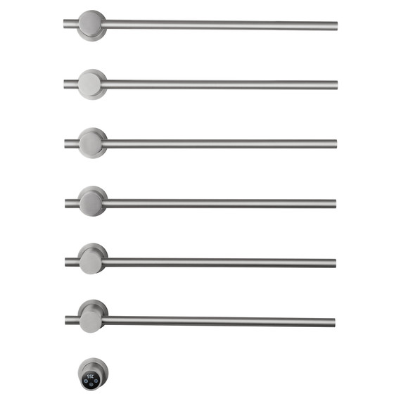 Полотенцесушитель электрический Wonzon & Woghand Baden П6 550x785 мм WW-AL366-BR, никель - фото 2