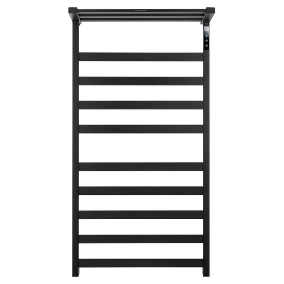 Полотенцесушитель электрический Wonzon & Woghand Frankfurt с полкой П10 450x900 мм WW-1029-MB, чёрный - фото 2