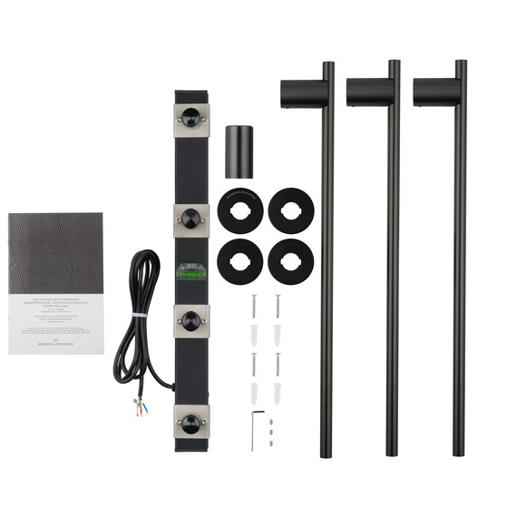 Полотенцесушитель электрический Wonzon & Woghand Dortmund П3 586x477 мм WW-A363-MB, чёрный - фото 5