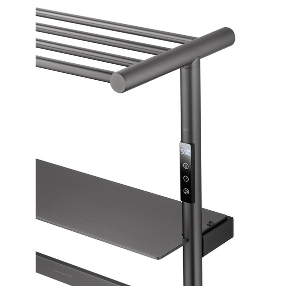 Полотенцесушитель электрический Wonzon & Woghand Düsseldorf с полкой П7 450x862 мм WW-A208-GM, темный графит - фото 3