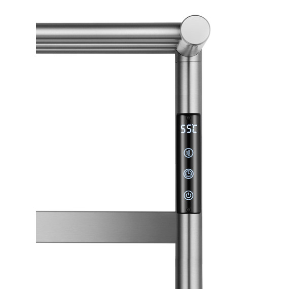 Полотенцесушитель электрический Wonzon & Woghand Essen с полкой П5 548x509,5 мм WW-A402-BR, никель - фото 4