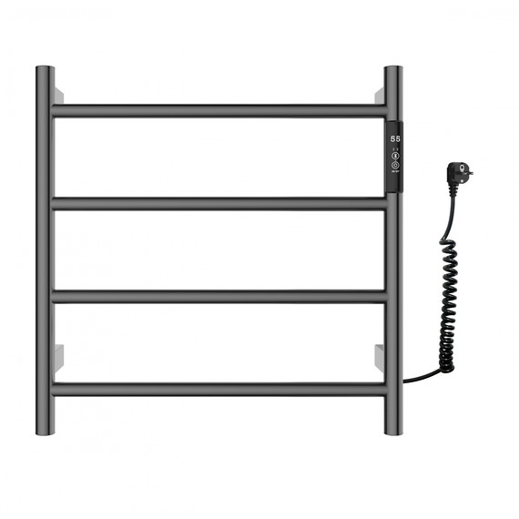 Полотенцесушитель электрический Wonzon & Woghand Bonn П4 450x474 мм WW-AL404-GM, темный графит - фото 