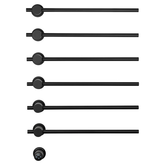 Полотенцесушитель электрический Wonzon & Woghand Baden П6 550x785 мм WW-AL366-MB, чёрный - фото 2