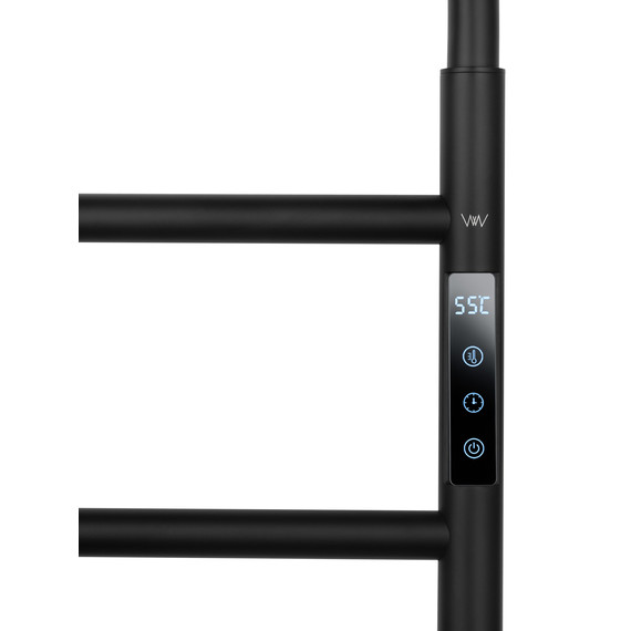 Полотенцесушитель электрический Wonzon & Woghand Wismar П6 450x640 мм WW-AL201-MB, чёрный - фото 3