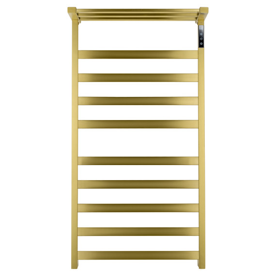 Полотенцесушитель электрический Wonzon & Woghand Frankfurt с полкой П10 450x900 мм WW-1029-BG, золото - фото 3