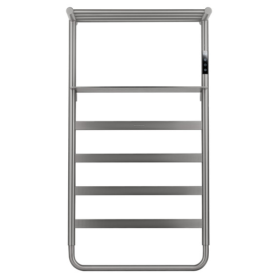 Полотенцесушитель электрический Wonzon & Woghand Düsseldorf с полкой П7 450x862 мм WW-A208-BR, никель - фото 2