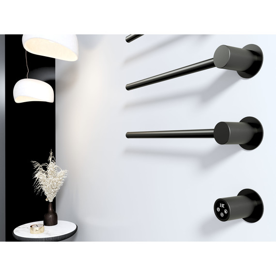 Полотенцесушитель электрический Wonzon & Woghand Hamburg П4 468x665 мм WW-AL314-MB, чёрный - фото 5