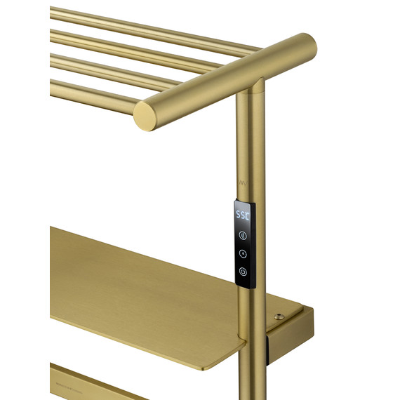 Полотенцесушитель электрический Wonzon & Woghand Düsseldorf с полкой П7 450x862 мм WW-A208-BG, золото - фото 4