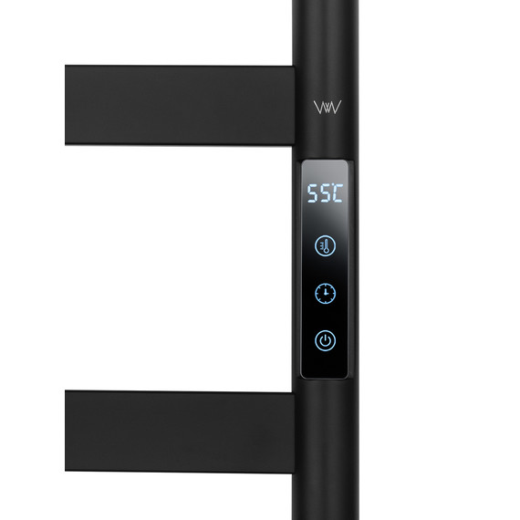 Полотенцесушитель электрический Wonzon & Woghand Essen П6 548x754 мм WW-A405-MB, чёрный - фото 3