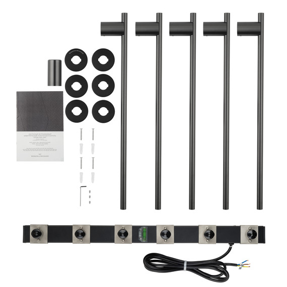 Полотенцесушитель электрический Wonzon & Woghand Dortmund П5 586x690 мм WW-A365-GM, темный графит - фото 5