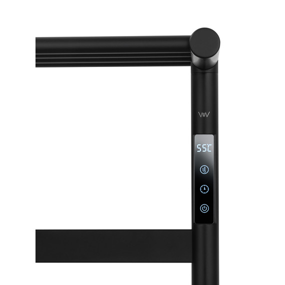 Полотенцесушитель электрический Wonzon & Woghand Essen с полкой П7 548x774 мм WW-A403-MB, чёрный - фото 3