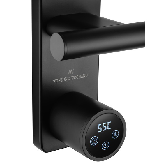 Полотенцесушитель электрический Wonzon & Woghand Nürnberg П4 520x617 мм WW-AL344-MB, чёрный - фото 4