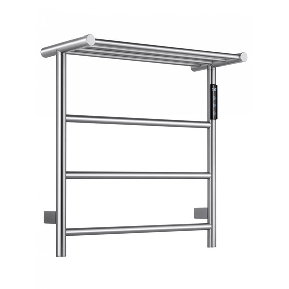 Полотенцесушитель электрический Wonzon & Woghand Bonn с полкой П4 450x499,5 мм WW-AL402-BR, никель - фото 