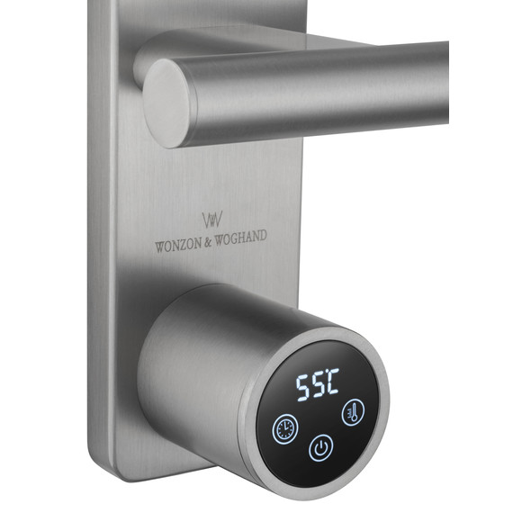 Полотенцесушитель электрический Wonzon & Woghand Nürnberg П5 520x627 мм WW-AL345-BR, никель - фото 4