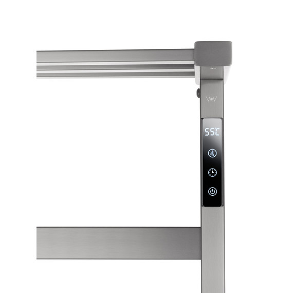 Полотенцесушитель электрический Wonzon & Woghand Frankfurt с полкой П10 450x900 мм WW-1029-GM, темный графит - фото 3