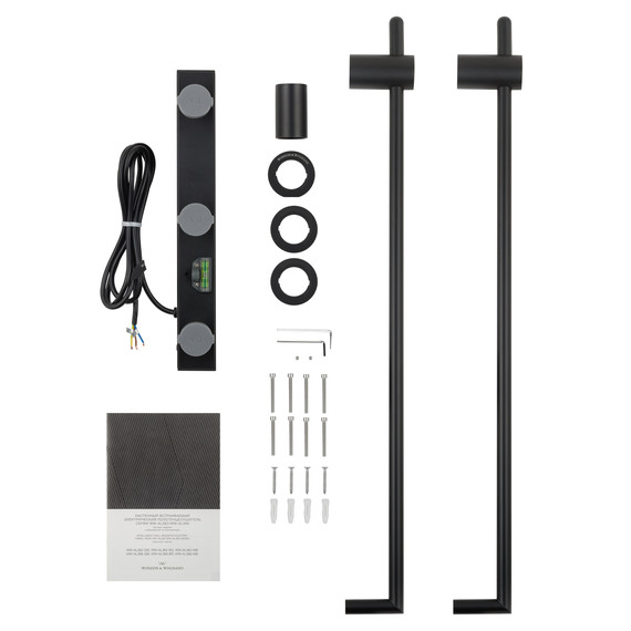 Полотенцесушитель электрический Wonzon & Woghand Leipzig П2 420x760 мм WW-AL3621-MB, чёрный - фото 5