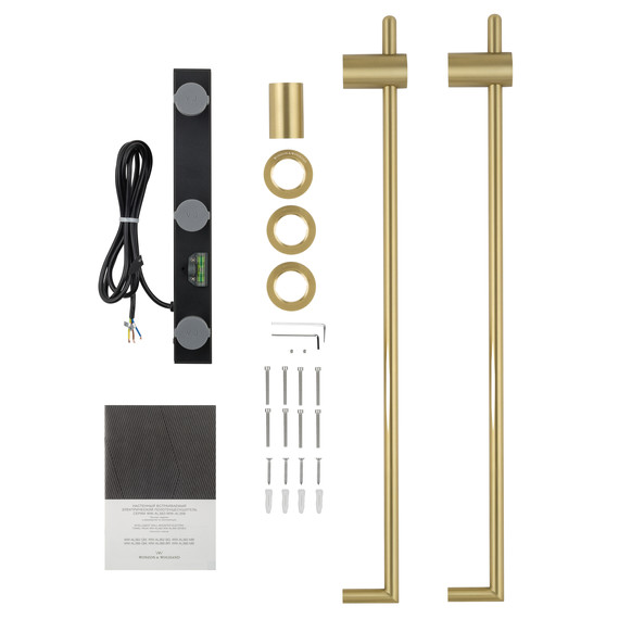 Полотенцесушитель электрический Wonzon & Woghand Leipzig П2 420x760 мм WW-AL3621-BG, золото - фото 5