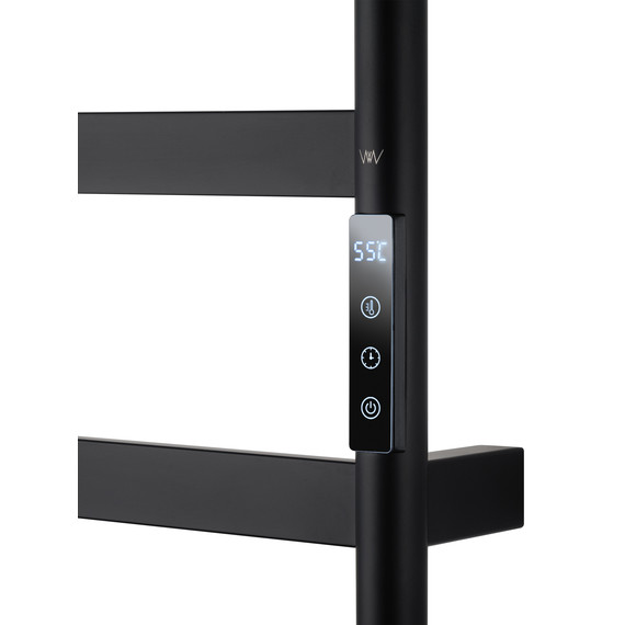 Полотенцесушитель электрический Wonzon & Woghand Düsseldorf П11 450x1620 мм WW-A204-MB, чёрный - фото 3