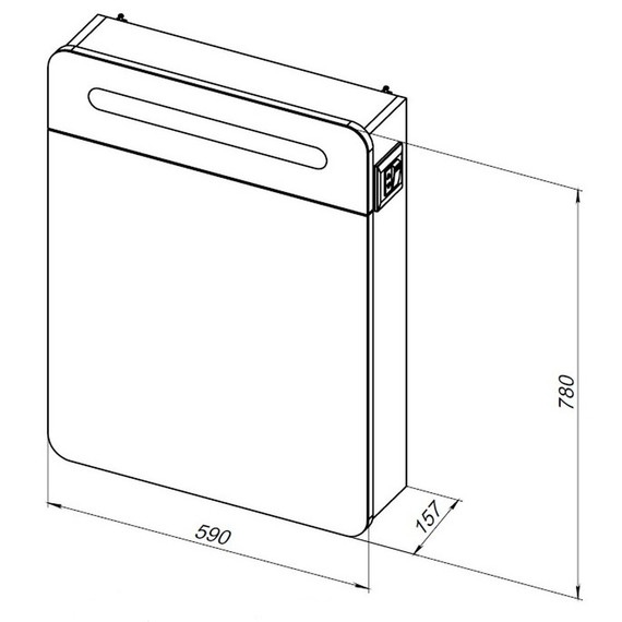 Зеркало-шкаф Aquanet Лукка 60 см L 00178954, белый - фото 5